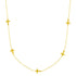 14k Yellow Gold Chain Necklace with Cross Stations by Bids.com