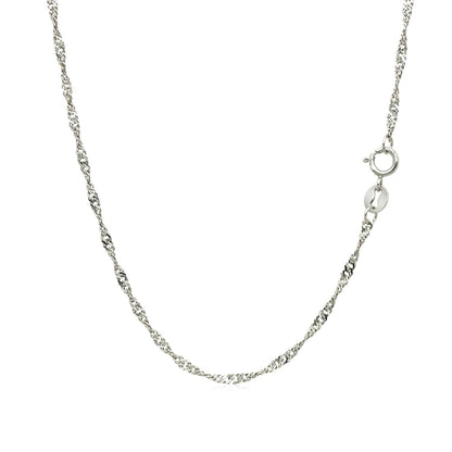 10k White Gold Singapore Chain 1.5mm by Bids.com