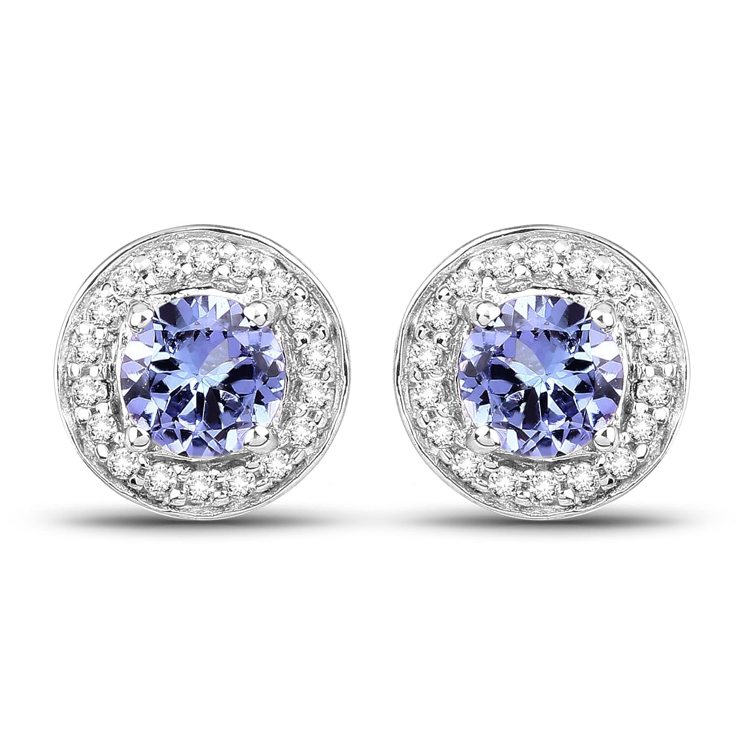 3.22 Carat Genuine Tanzanite &amp; White Topaz .925 Sterling Silver Ring  DestGlow