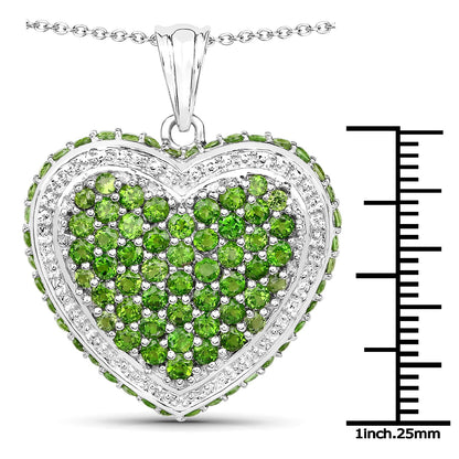 4.62 Carat Genuine Chrome Diopside .925 Sterling Silver Pendant by Bids.com