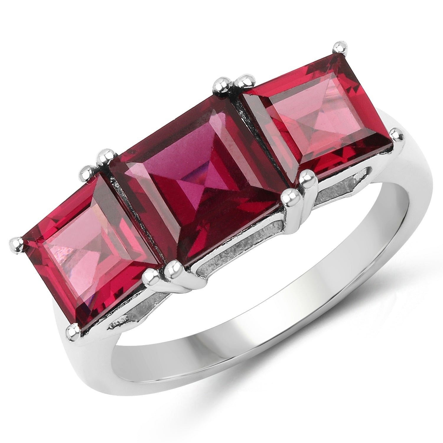 4.87 Carat Genuine Rhodolite .925 Sterling Silver Ring by Bids.com