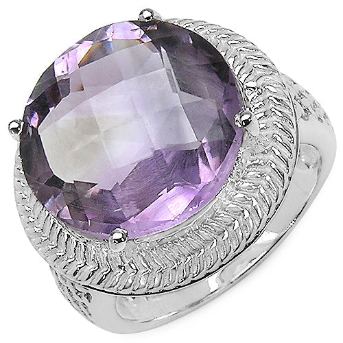 10.22 Carat Genuine Amethyst .925 Sterling Silver Ring by Bids.com