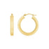 14K Yellow Gold Square Tube Hoop Earrings by Bids.com
