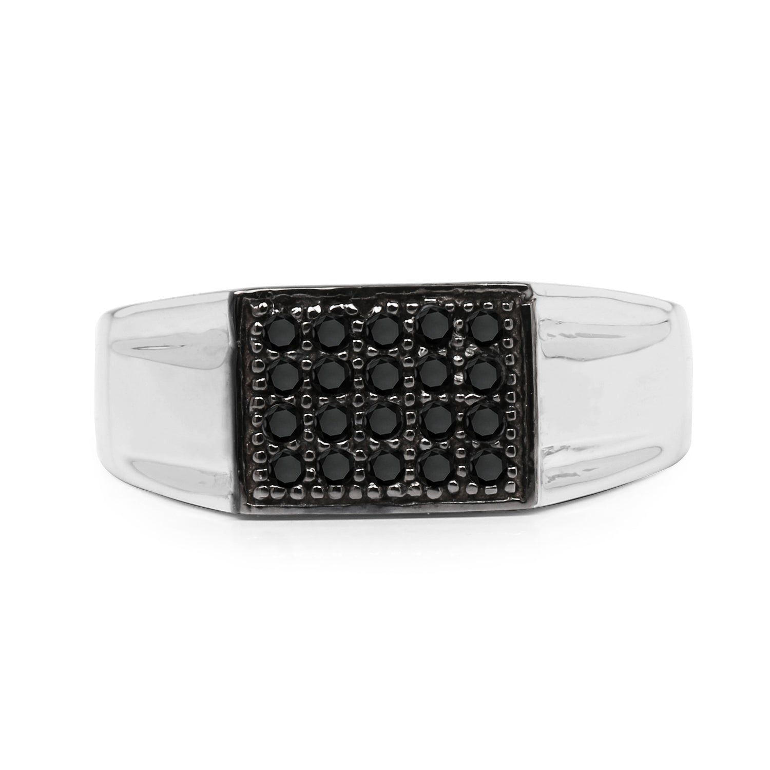 0.30 Carat Genuine Black Diamond .925 Sterling Silver Ring by Bids.com