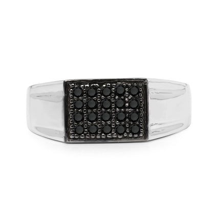 0.30 Carat Genuine Black Diamond .925 Sterling Silver Ring by Bids.com