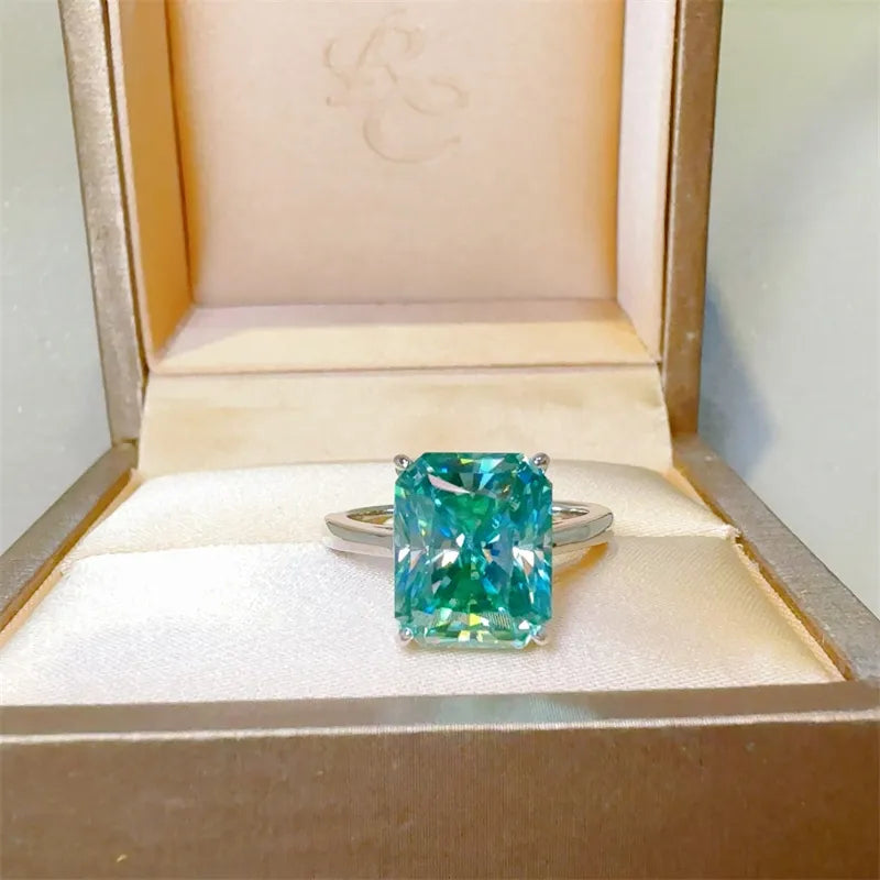 2 Carat 925 Sterling Silver Sparkala™ Rectangle Shape Ring by Sparkala