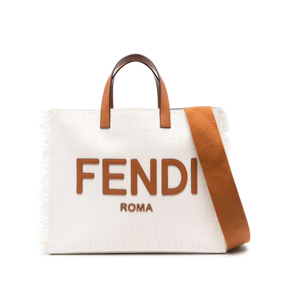Fendi Neutrals Tote Bags Men by Luosophy