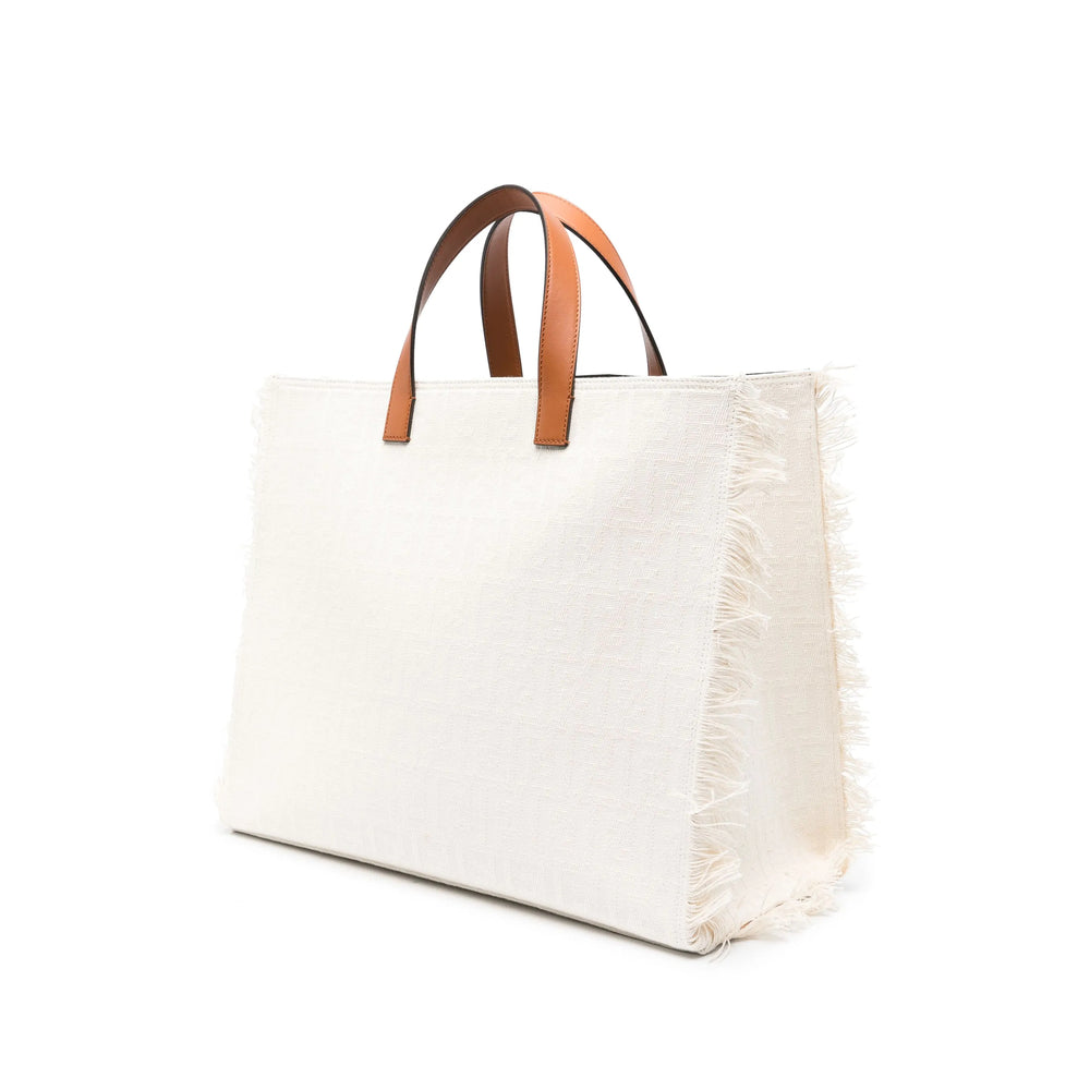 Fendi Neutrals Tote Bags Men by Luosophy