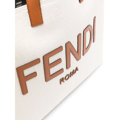 Fendi Neutrals Tote Bags Men by Luosophy