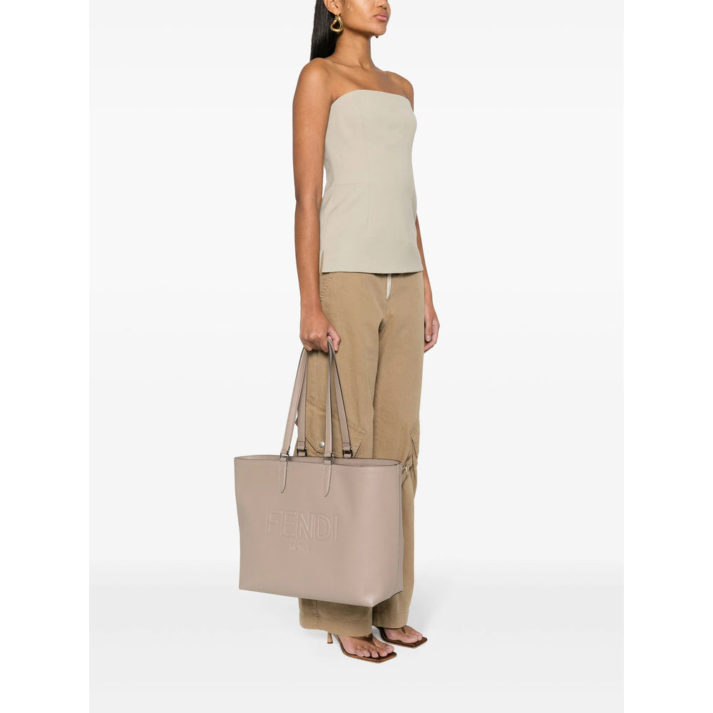 Fendi Neutrals Tote Bags Men by Luosophy