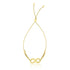 14k Yellow Gold Infinity Motif Adjustable Lariat Bracelet  DestGlow