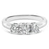 14K White Gold 3/4 Cttw Lab Grown Diamond 3 Stone Ring Band (F-G Color, VS2-SI1 Clarity)- Size 7 by Bids.com