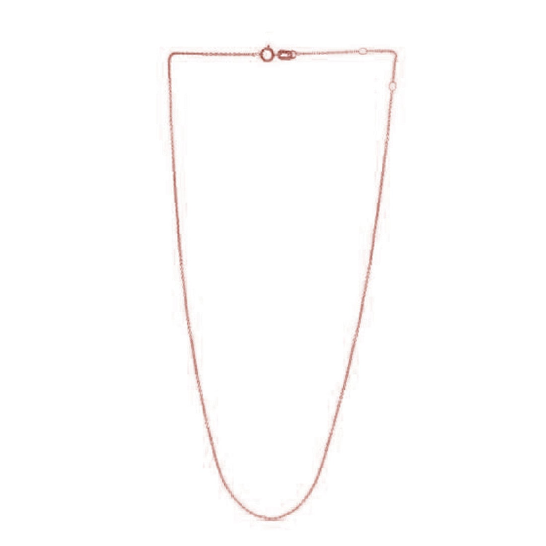Adjustable Cable Chain in 14k Rose Gold (0.97 mm) by Bids.com