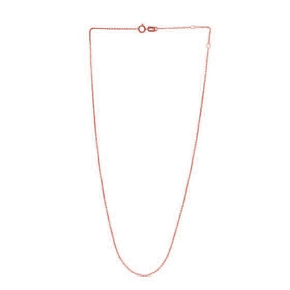 Adjustable Cable Chain in 14k Rose Gold (0.97 mm) by Bids.com