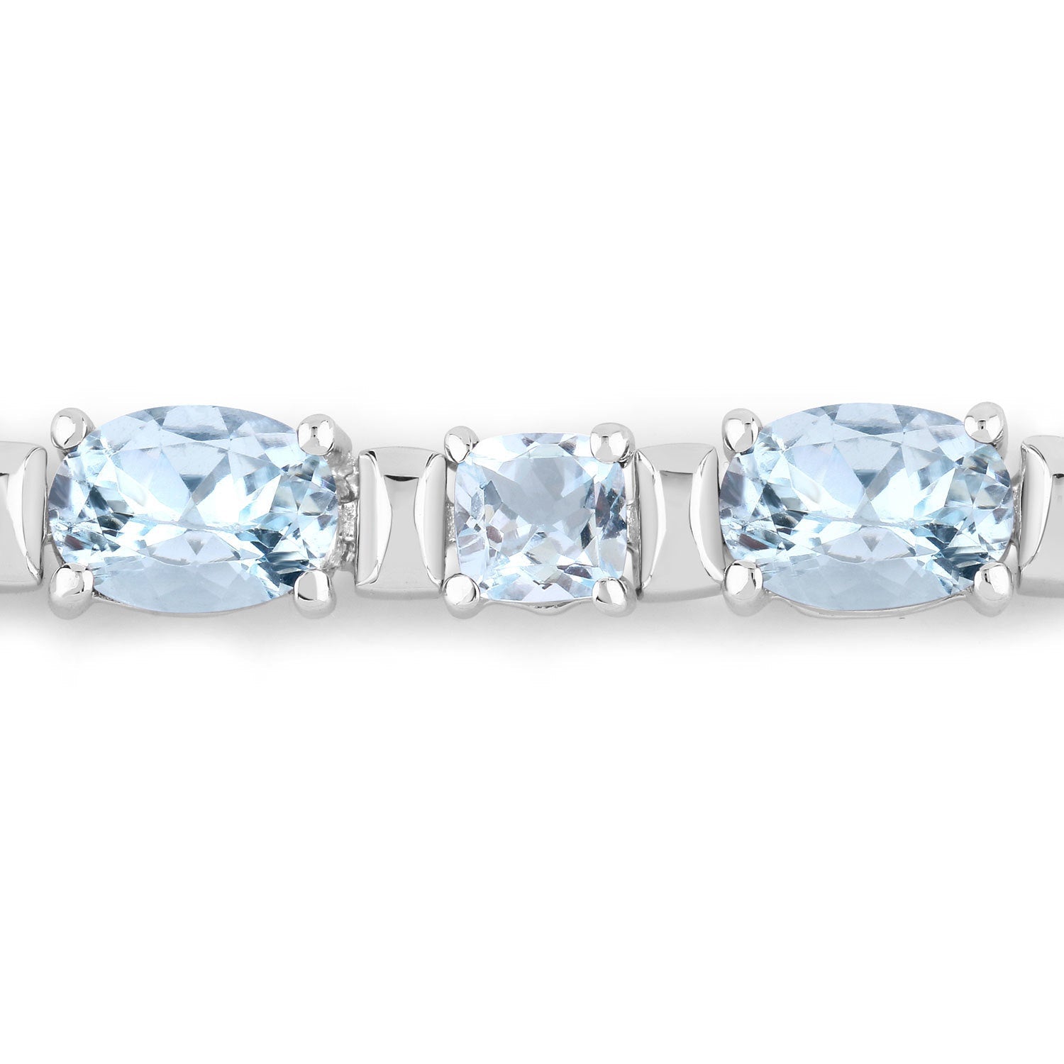 10.06 Carat Genuine Aquamarine .925 Sterling Silver Bracelet by Bids.com