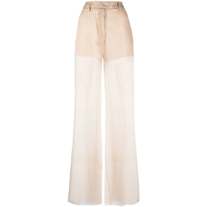 Prada Neutrals Trousers - Flared Trousers Women by Luosophy