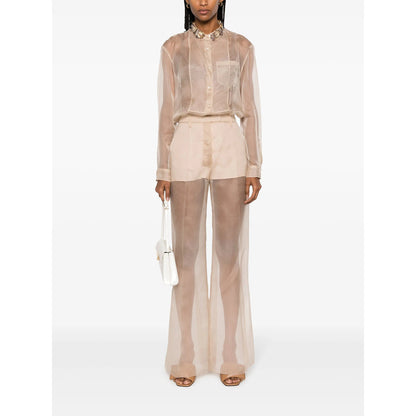 Prada Neutrals Trousers - Flared Trousers Women by Luosophy