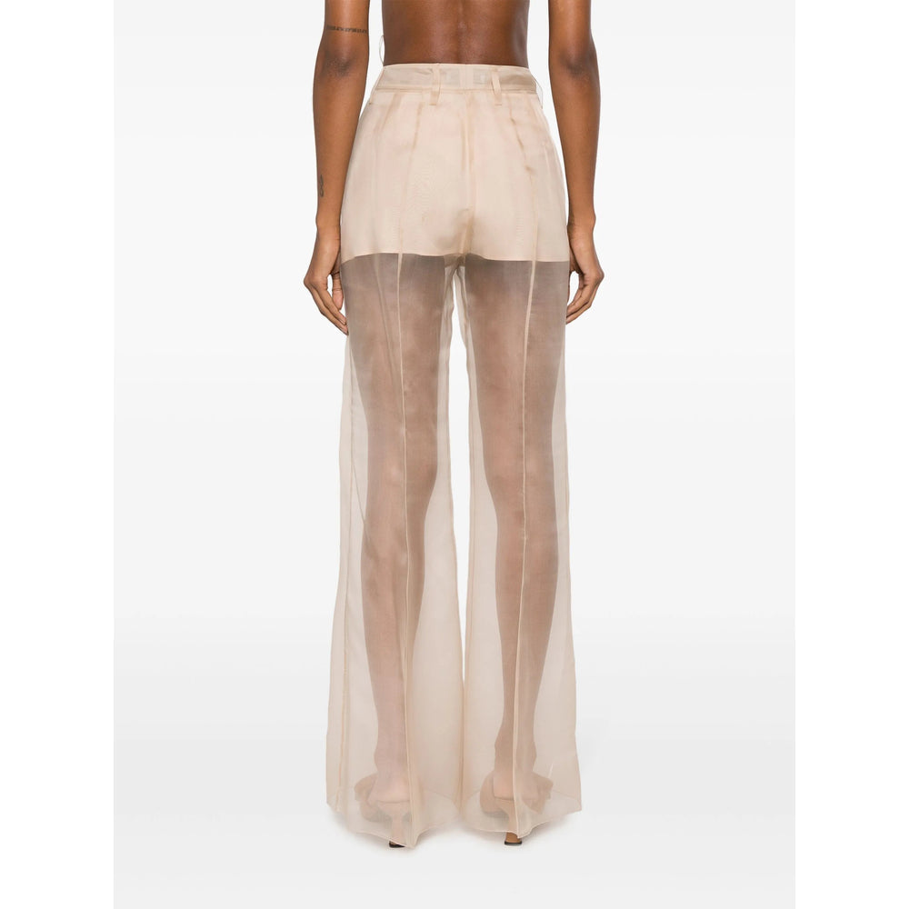 Prada Neutrals Trousers - Flared Trousers Women by Luosophy