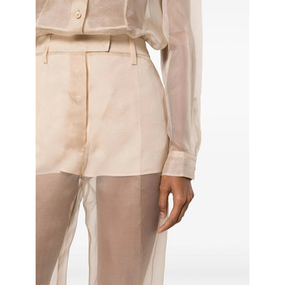 Prada Neutrals Trousers - Flared Trousers Women by Luosophy