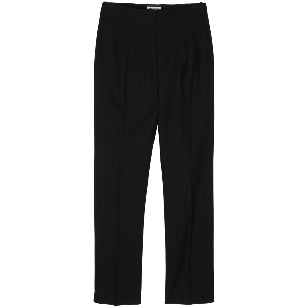 Saint Laurent Black Trousers - Regular &amp; Straight-Leg Trousers Men by Luosophy