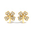 10K Yellow Gold Diamond Accent 4 Leaf Clover Stud Earrings by Bids.com
