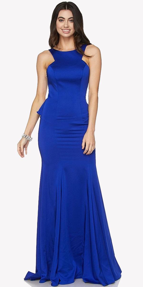 Juliet 645 Fit and Flare Evening Gown Cut Out Back with Ruffles by DiscountDressShop