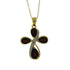 Garnet Diamond Cross Religious Pendant Sterling Silver by Bids.com