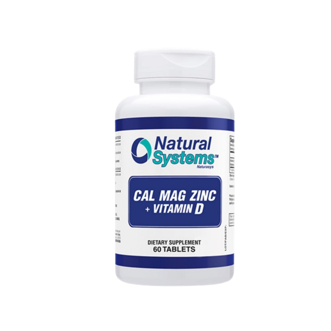 Natural Systems Cal Mag Zinc + Vitamin D Supplement (60ct) by Farmacias Savia