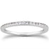 14k White Gold Slim Profile Diamond Channel Set Wedding Ring Band by Bids.com
