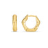 14k Yellow Gold Bamboo Huggie Hoops by Bids.com