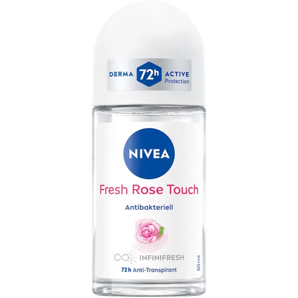 NIVEA Fresh Rose Touch 72h Anti-Perspirant Roll-On for Women 50ml by Pasteur Pharmacy
