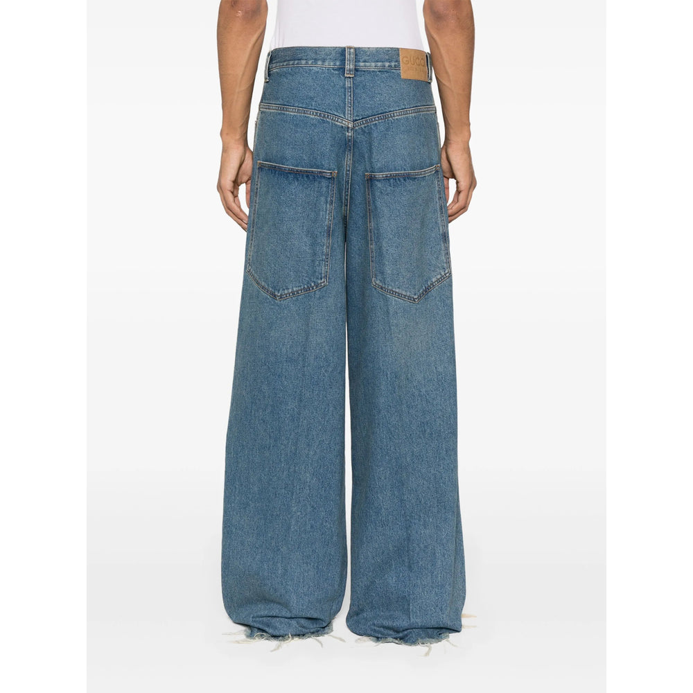 Gucci Blue Denim - Wide-Leg Jeans Men by Luosophy