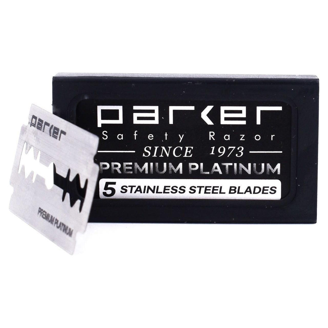 Parker Premium Platinum Stainless Steel DE Razor Blade - 5 Blades by Pasteur Pharmacy