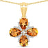 2.46 Carat Genuine Madeira Citrine and White Topaz .925 Sterling Silver Pendant  DestGlow