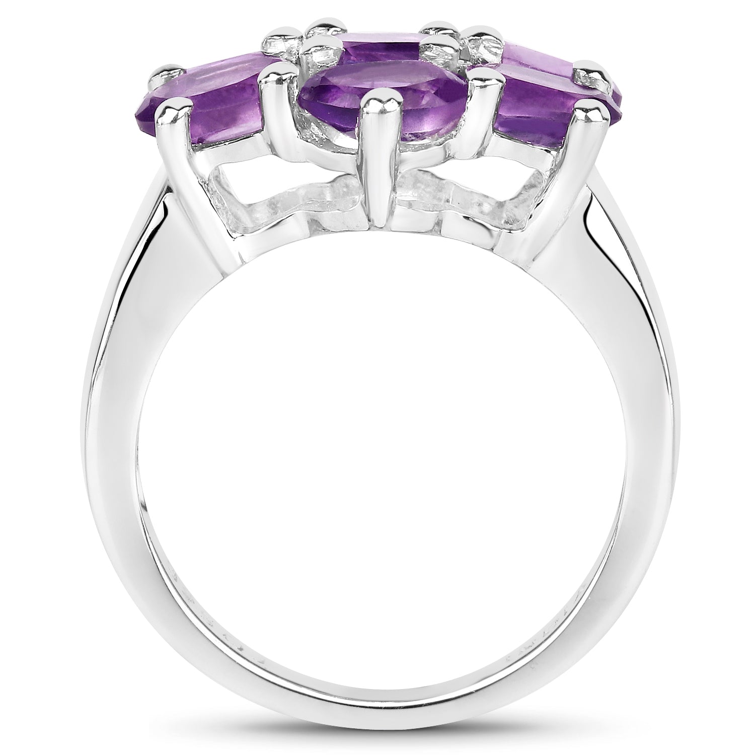 3.01 Carat Genuine Amethyst .925 Sterling Silver Ring by Bids.com