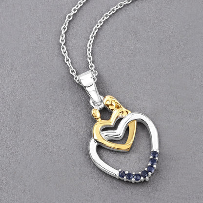 0.14 Carat Genuine Blue Sapphire .925 Sterling Silver Pendant by Bids.com