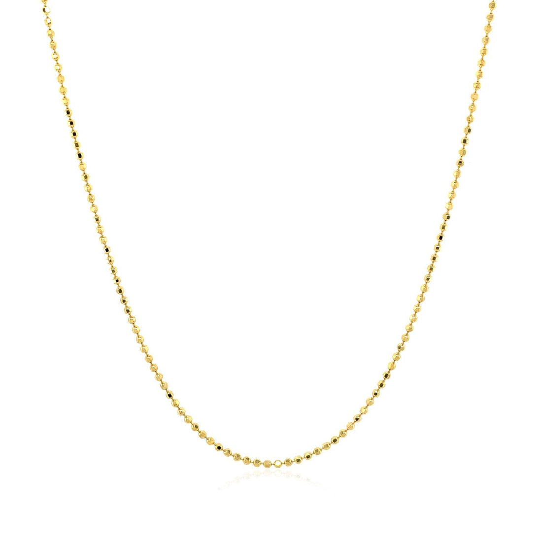 14k Yellow Gold Diamond Cut Bead Chain 1.0mm by Bids.com