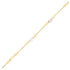 14k Tri-Color Gold Anklet with Multi Color Heart Stations by Bids.com