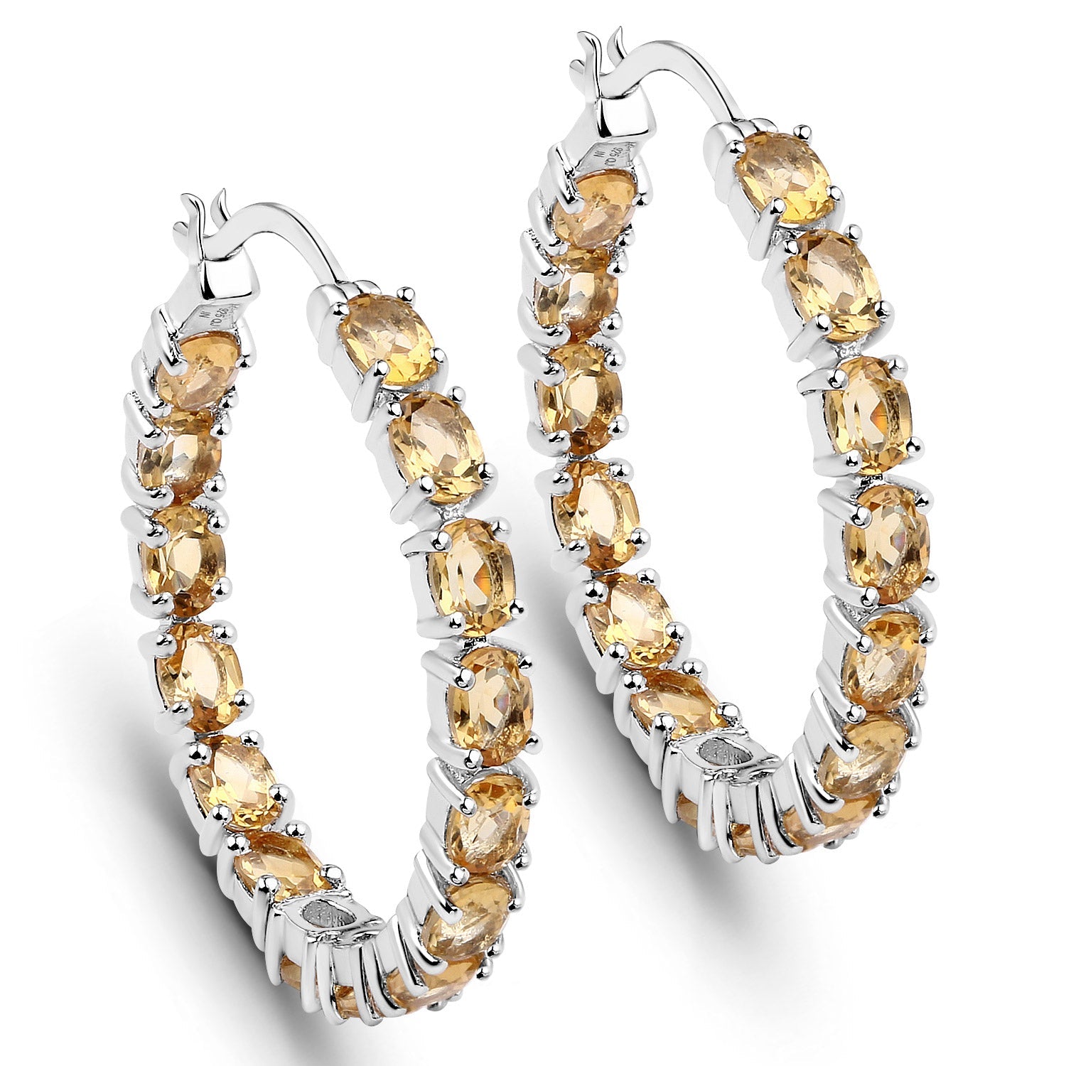 4.80 Carat Genuine Citrine .925 Sterling Silver Earrings by Bids.com