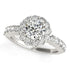 14k White Gold Round Floral Motif Diamond Engagement Ring (1 5/8 cttw) by Bids.com