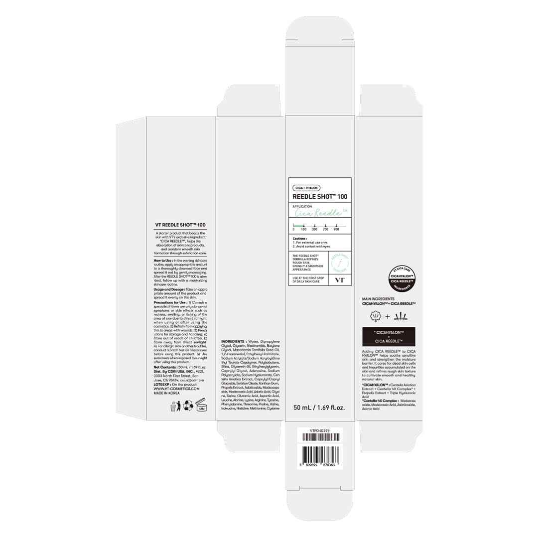 CICA Reedle Shot 100, Spicule Microneedling Serum for Pore Care &amp; Exfoliation, Exosome, Centella Asiatica for Glass Skin, Skin Texture, Korean Liquid Skin Booster (1.69 Fl Oz / 50Ml)