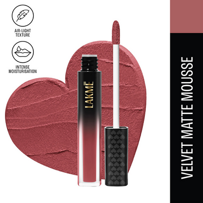 Lakme Xtraordin-Airy Velvet Matte Lip Mousse - Lets Talk Nude