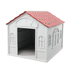 Large Outdoor Weatherproof Plastic Dog House with Red Tile Roof (1 unit)  DestGlow
