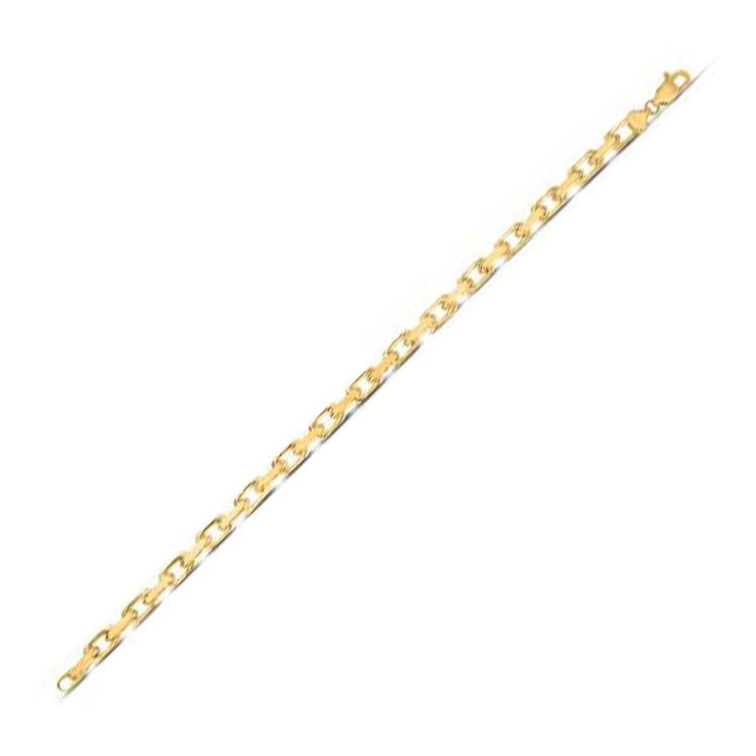 14k Yellow Gold French Cable Chain Bracelet  (4.80 mm)  DestGlow