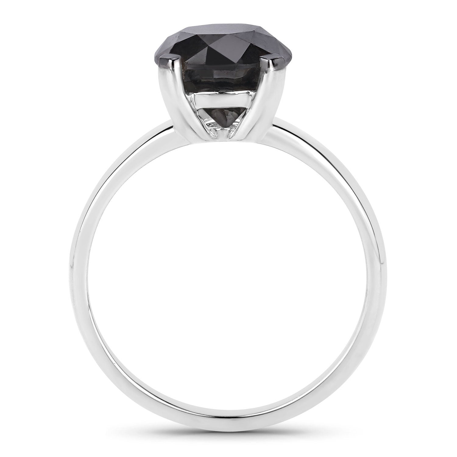 3.00 Carat Genuine Black Diamond 14K White Gold Ring by Bids.com