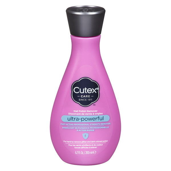 Cutex Ultra-Powerful Nail Polish Remover, 6.7 oz – For Gel, Glitter, and Longwear Polish by Pasteur Pharmacy