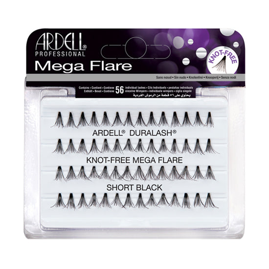 ARDELL Duralash Knot-Free Mega Flare Individual Black Lashes - Short 