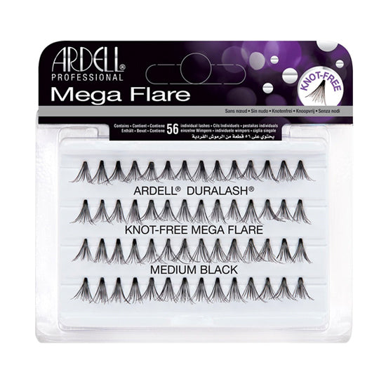 ARDELL Duralash Knot-Free Mega Flare Individual Black Lashes - Medium 