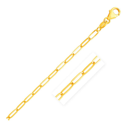 14K Yellow Gold Paperclip Chain (4.0mm) by Bids.com