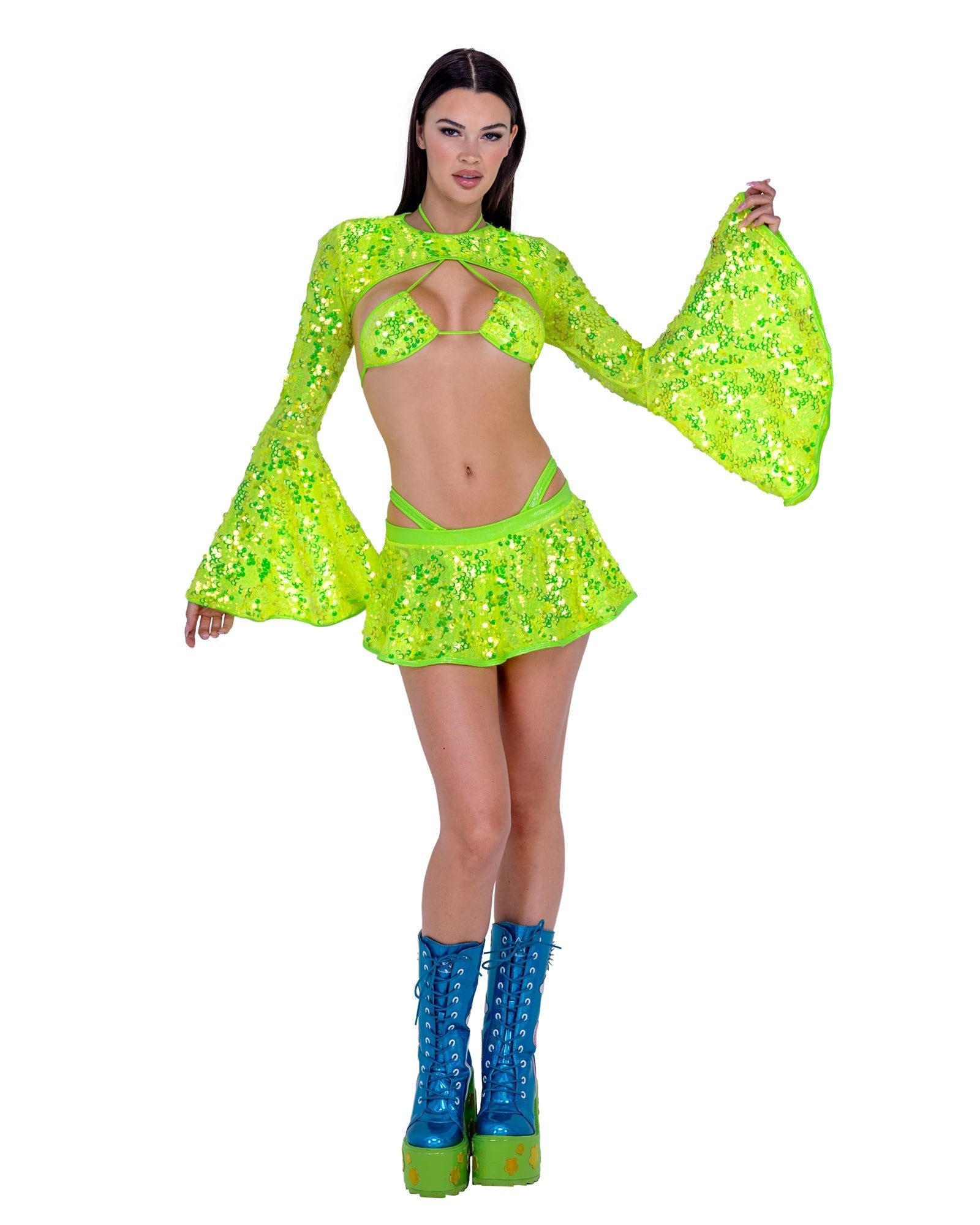 Sparkle &amp; Shine: Sequin Bell Sleeve Shrug